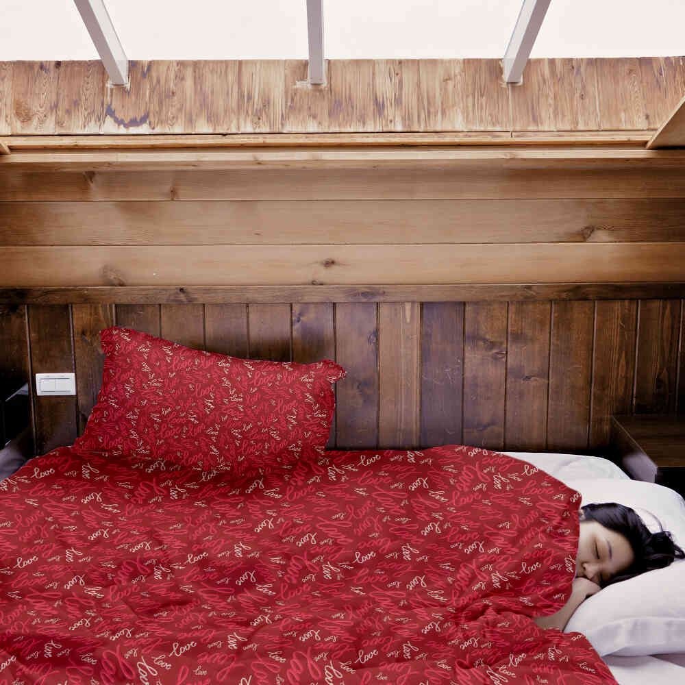 Set de ropa de cama con manta terapéutica Love Love Love