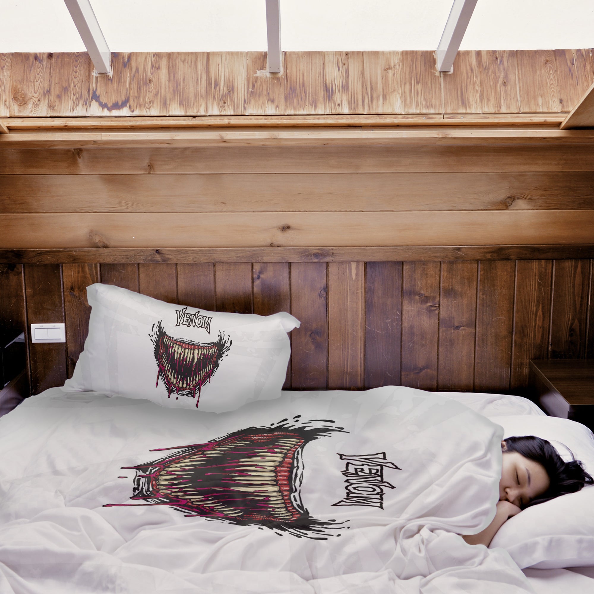 Therapy blankets bedding set white Venom