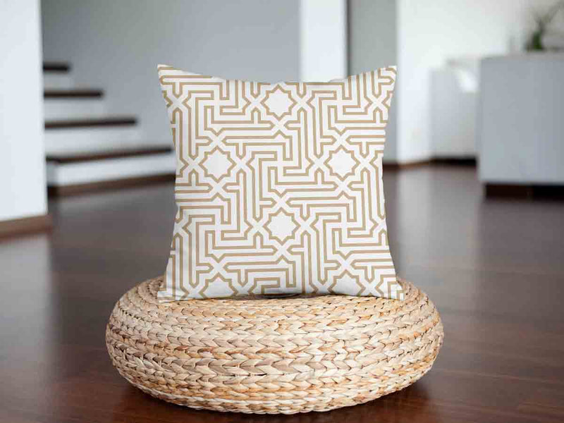 Health pillow beige with shapes