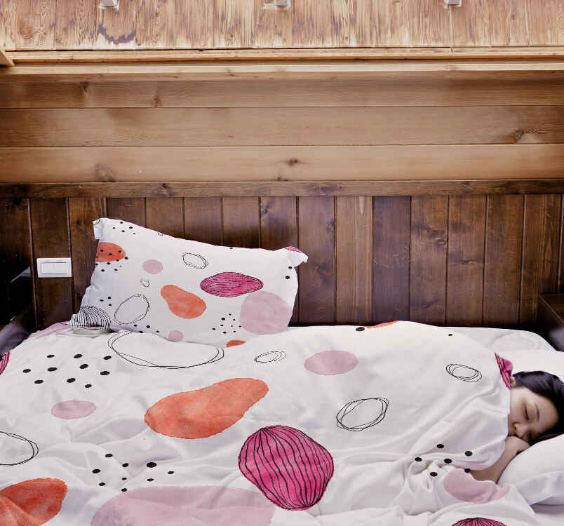 Couverture thérapeutique originale - Housse en coton cercles abstraits