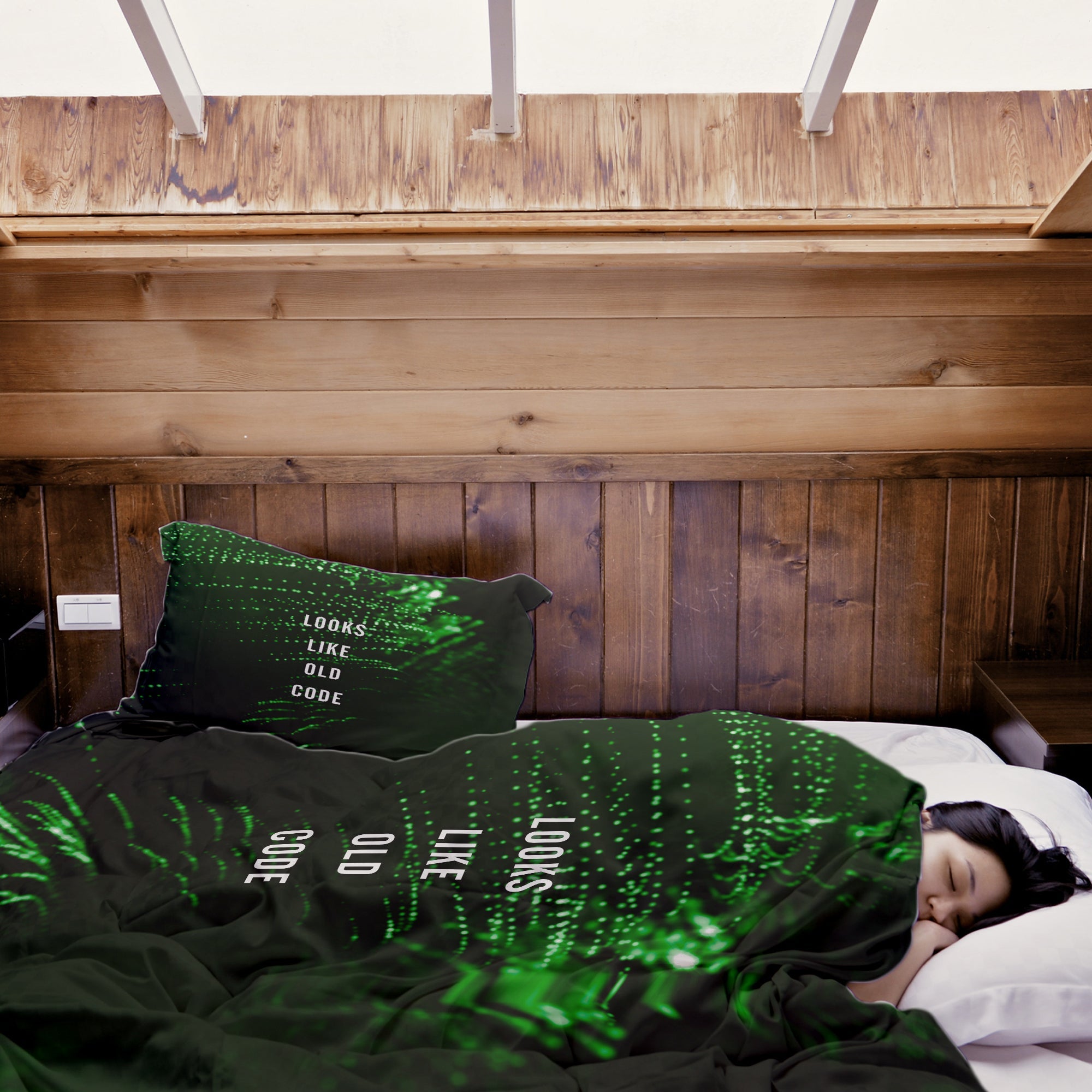 Originele therapiedeken - katoenen hoes groen Looks Like