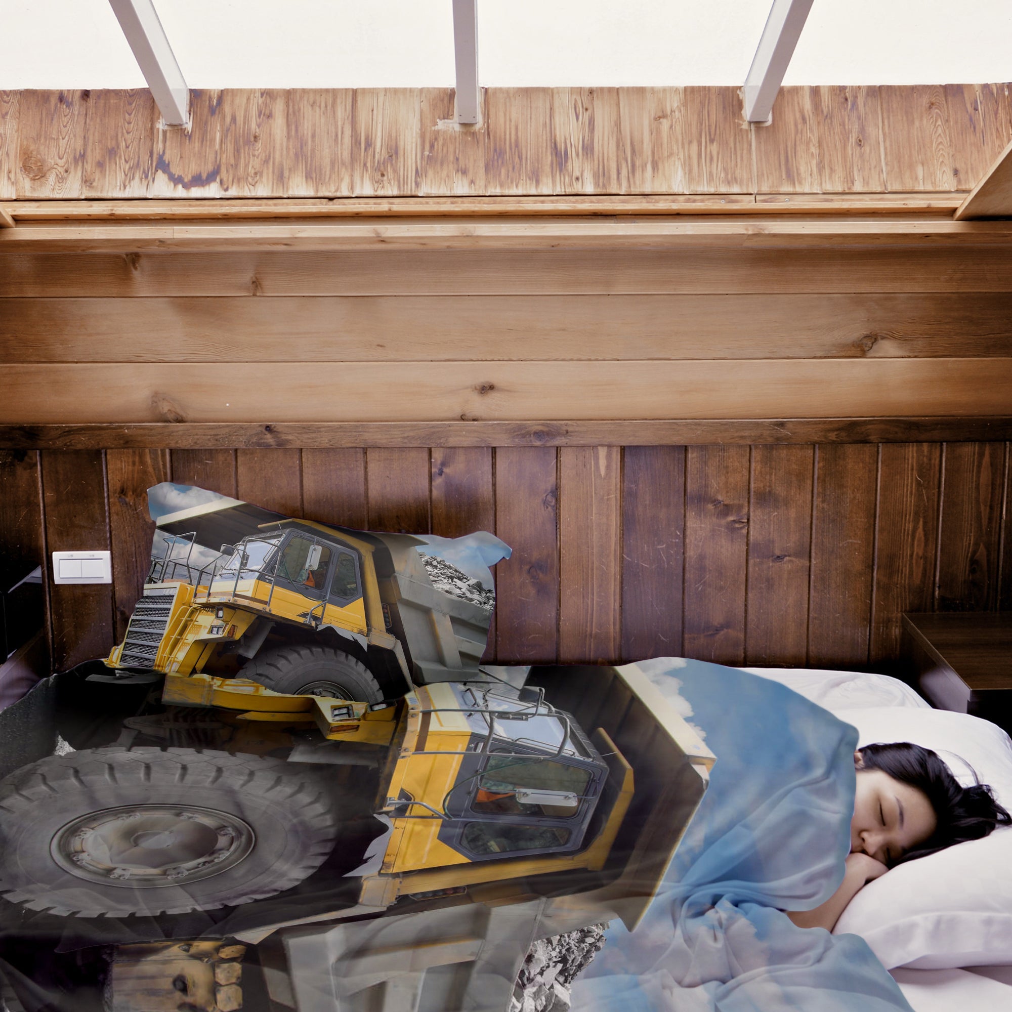 Coperta terapeutica originale - Rivestimento in cotone Camion giallo