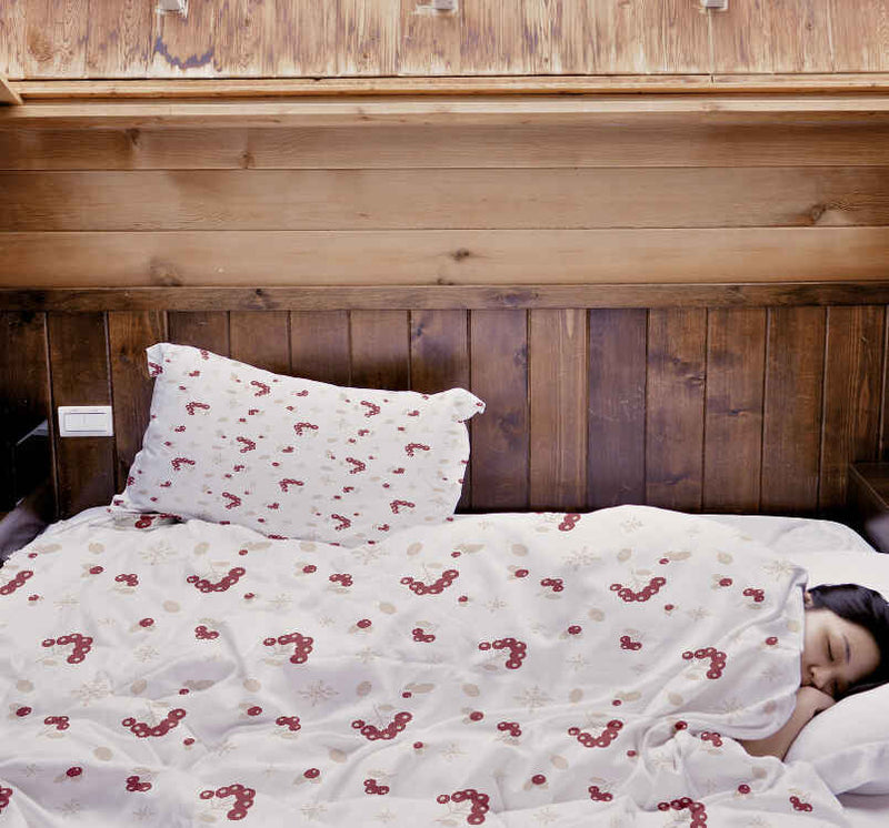 Set de ropa de cama con manta terapéutica y arbusto de bayas