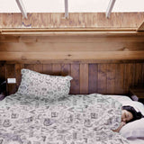 Therapy blankets bedding set grey farm