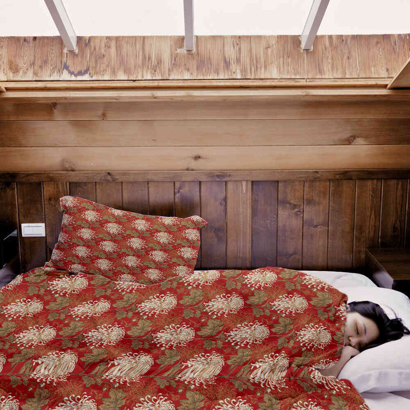 Coperte terapeutiche con rivestimento in cotone Rosso grande fiore