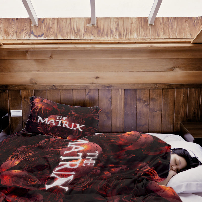 Therapiedekens Beddengoed Set Rood The Matrix Schriftzug