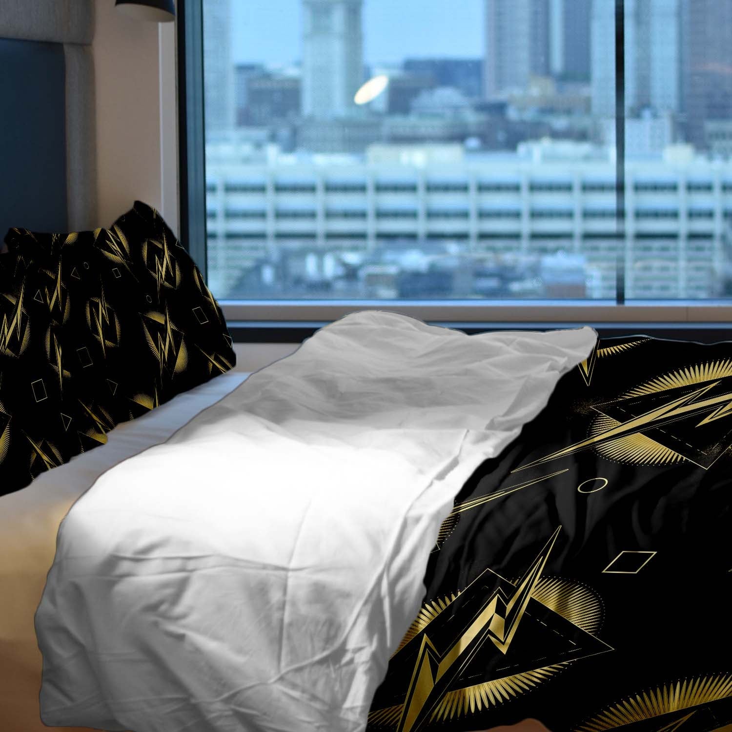 Therapiedekens beddengoed set gele bliksem