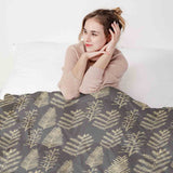 Set de ropa de cama con manta terapéutica y motivo de bosque