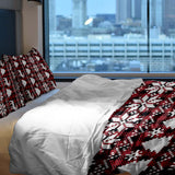 Therapy blankets and bedding set, checkered with Christmas motifs.