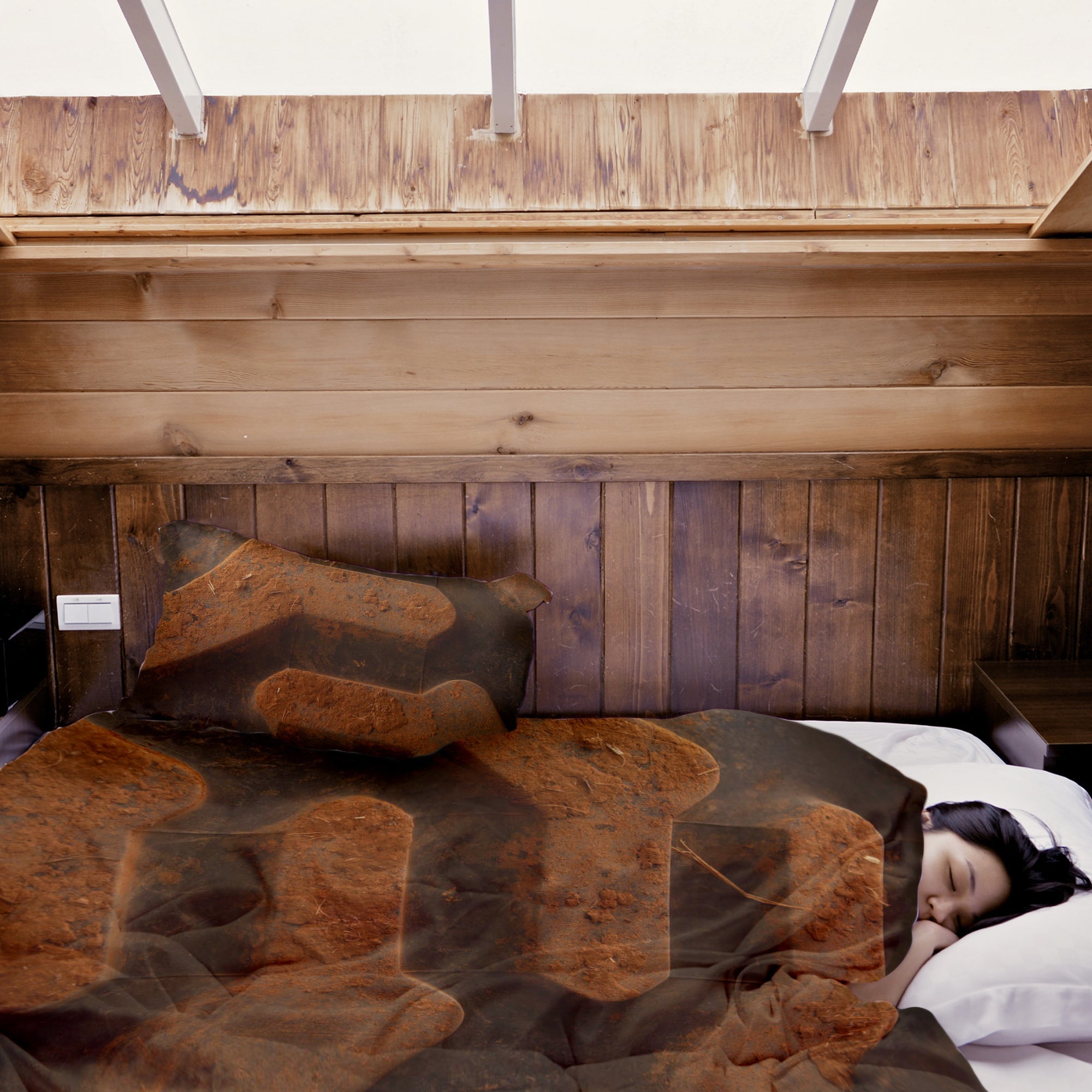 Therapy blankets bedding set brown earth