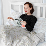 Set di biancheria da letto con coperta terapeutica motivo costellazione Gemelli