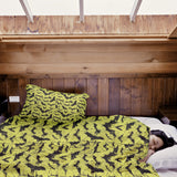 Therapy blanket bedding set, yellow, bat design.