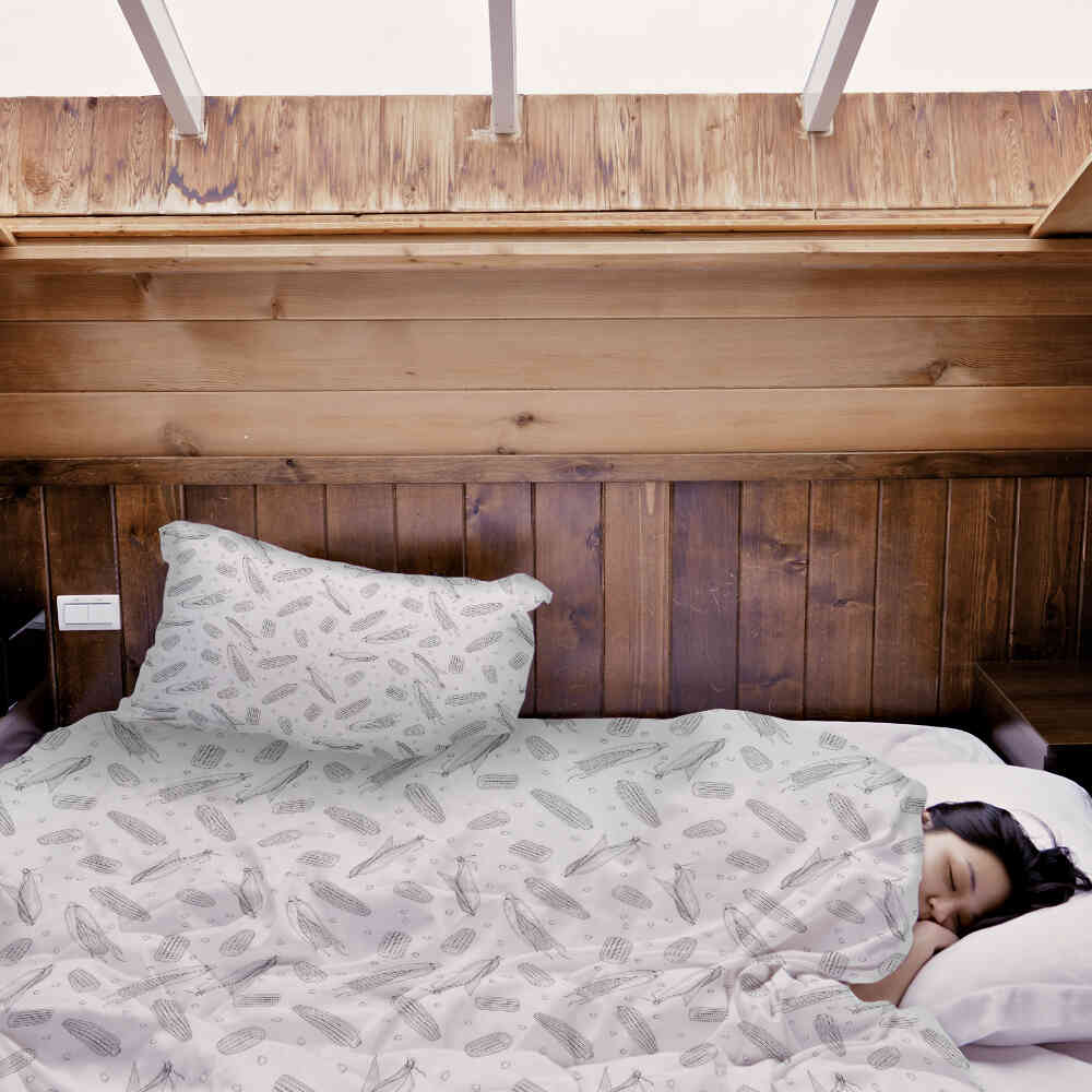 Therapy blankets bedding set gray corn cob