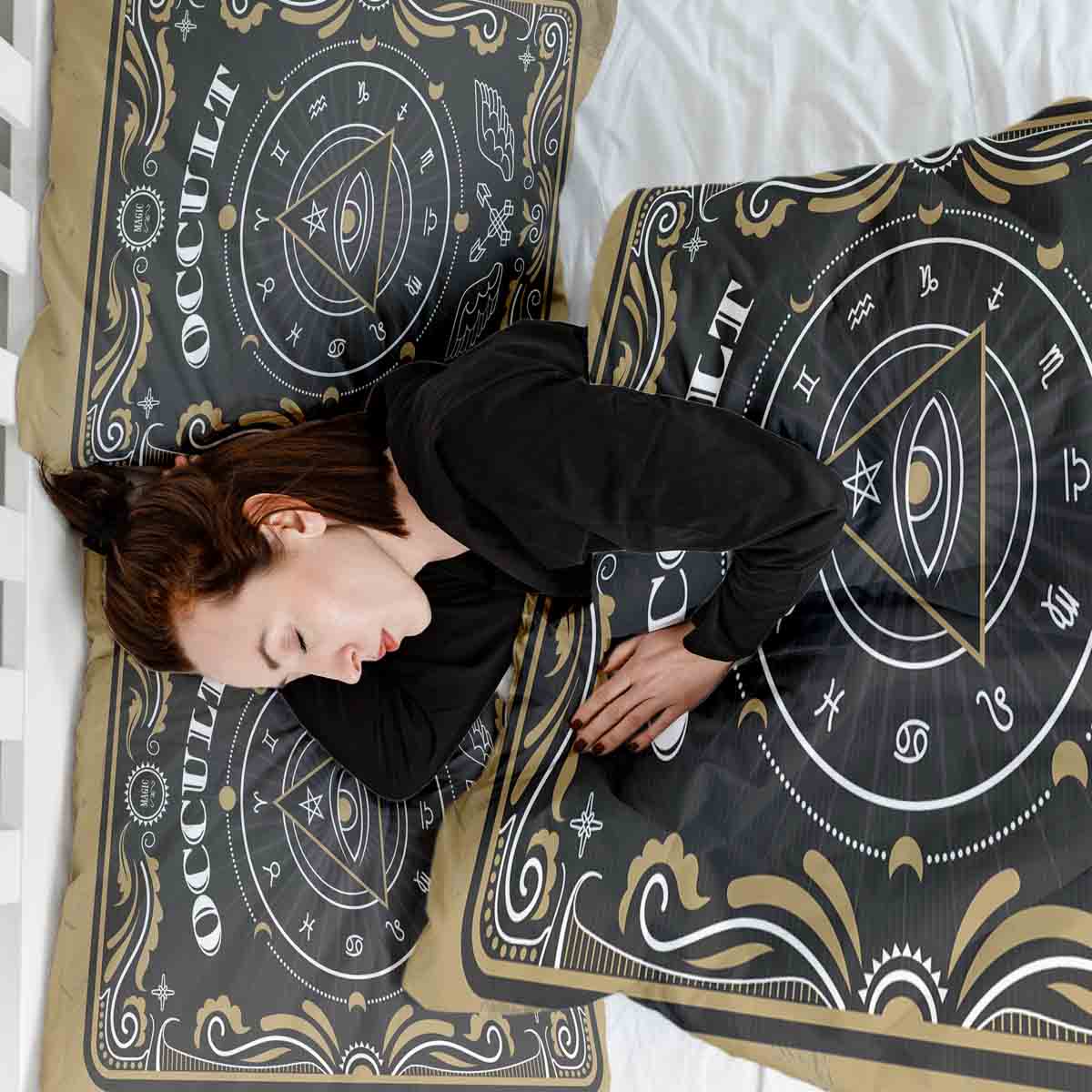 Set di biancheria da letto con coperta terapeutica Occhio