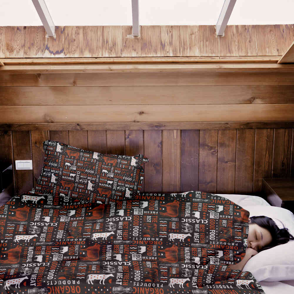 Set di biancheria da letto con coperta terapeutica Meat Lover