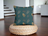 Health pillow green with golden leaf