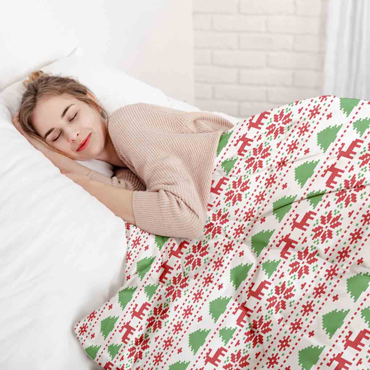 Originele therapiedeken - katoenen hoes Kerstmis in Noorwegen