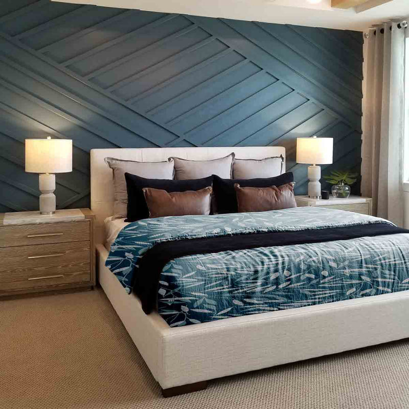 Therapiedekens beddengoedset met blauwe takken