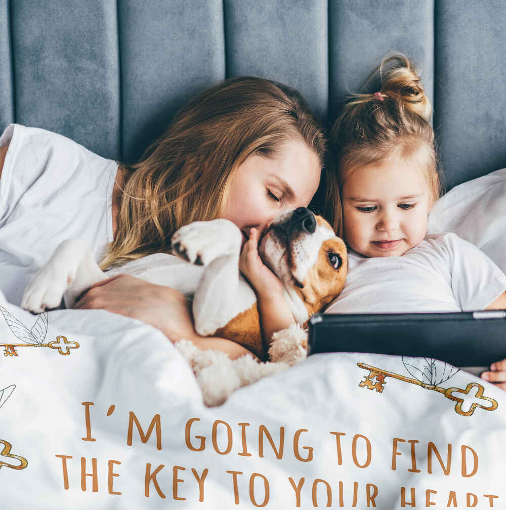 Original therapy blanket - cotton cover white with flying key