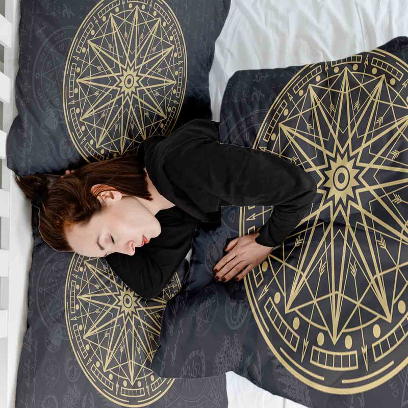 Set di biancheria da letto con coperta terapeutica Mandala mistico