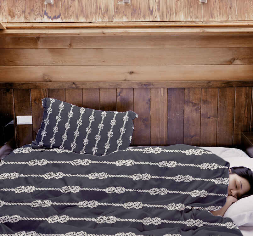 Couverture thérapeutique originale - Housse en coton nœud marin