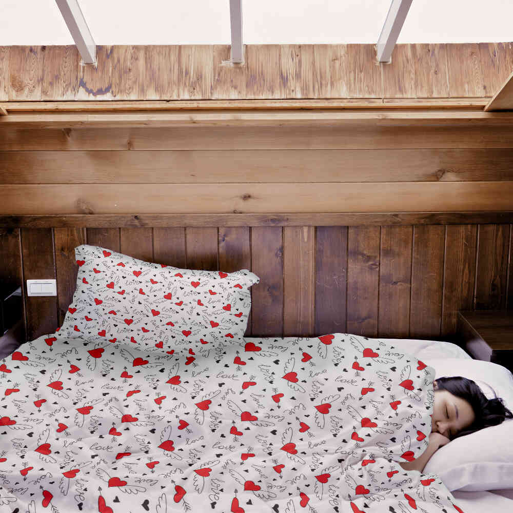 Couverture thérapeutique originale - Housse en coton L'amour donne des ailes