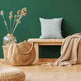 Green health pillow with fir trees