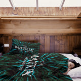Set de ropa de cama con manta terapéutica y inscripción The Matrix