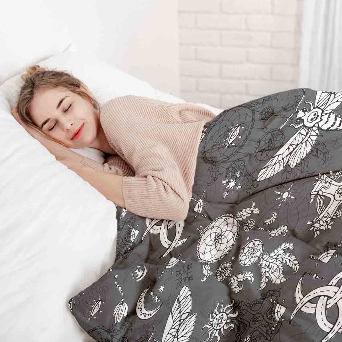 Therapy blankets bedding set creepy dragonfly