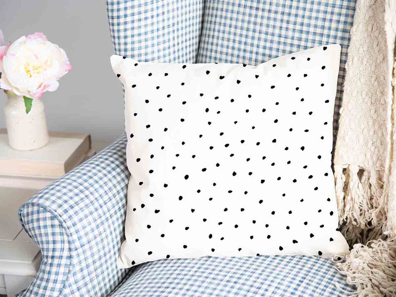 Health pillow with small black dots