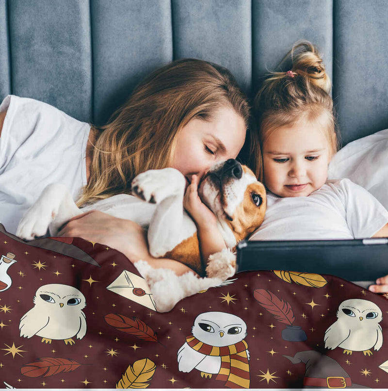 Therapy blanket bedding set brown Hedwig