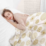 Therapy blankets bedding set golden Christmas ornaments