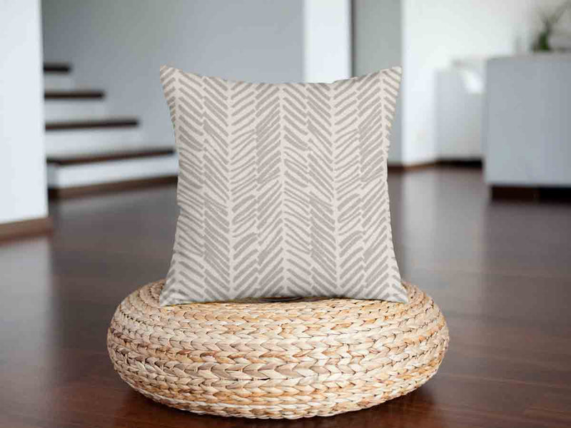 Beige health pillow with stripes