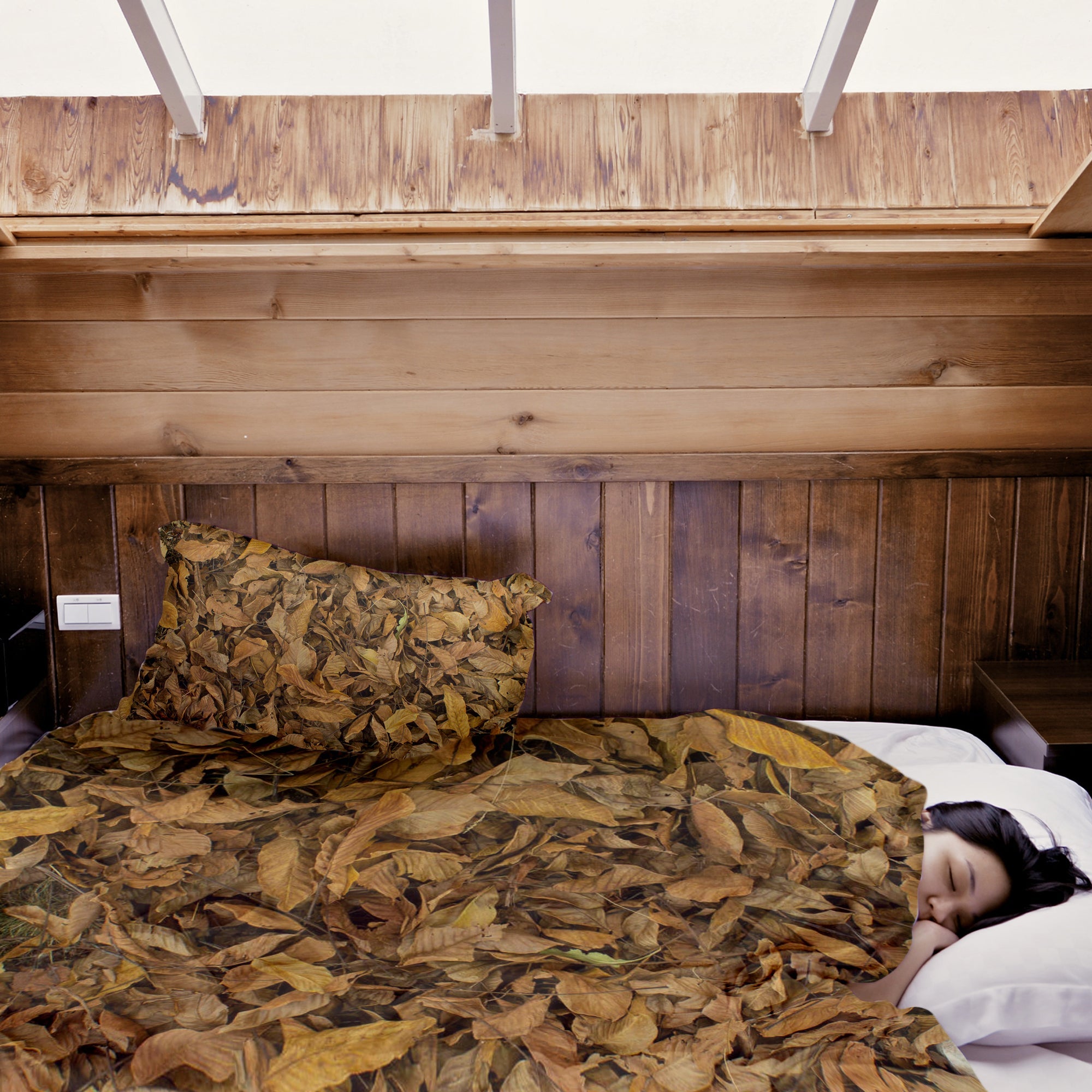 Therapy blankets bedding set maple leaves