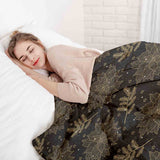 Set di biancheria da letto con coperta terapeutica nero stella di Natale