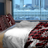 Therapy blankets bedding set, checkered with reindeer.