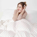 Set di biancheria da letto con coperte terapeutiche e piccoli rombi