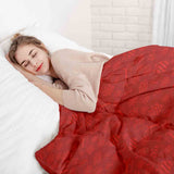 Set di biancheria da letto con coperta terapeutica rosso regali