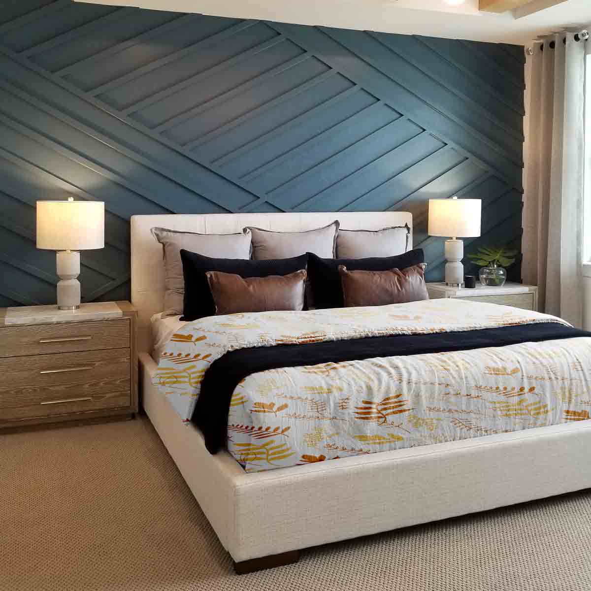 Therapy blankets bedding set white with autumn branches