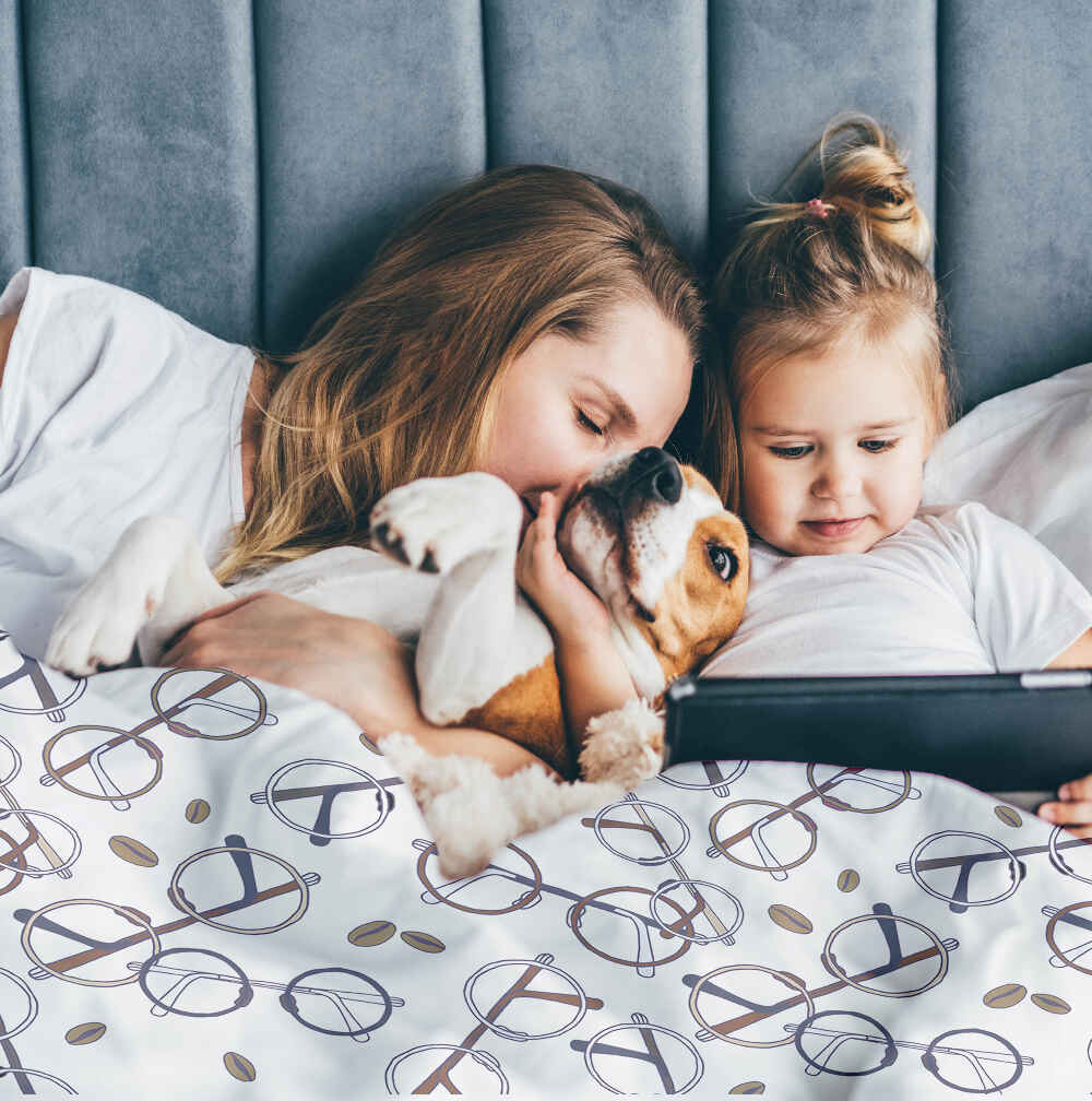 Set de ropa de cama con manta terapéutica y las gafas de Harry