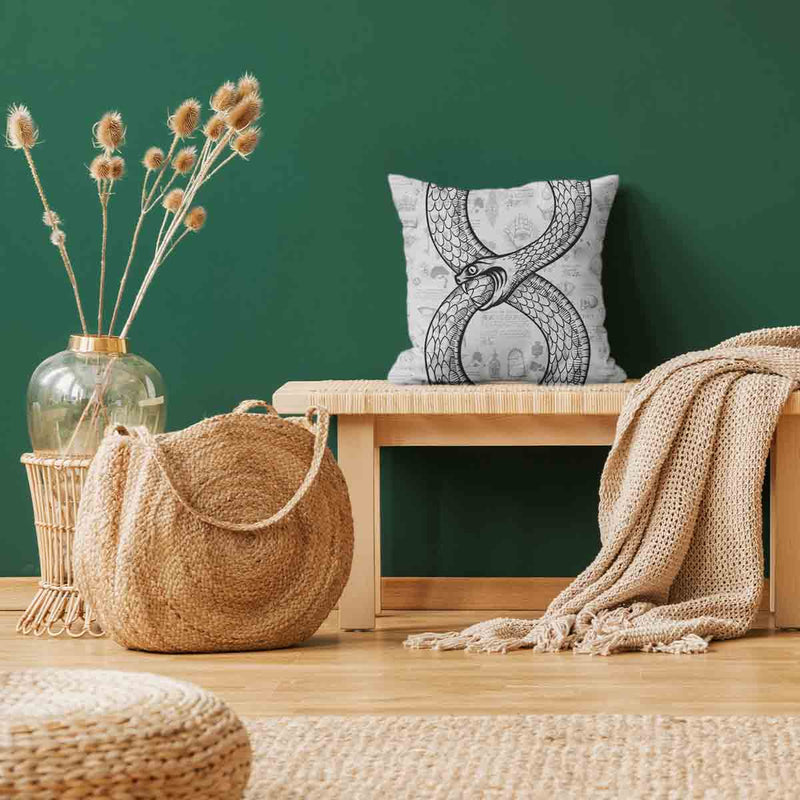 Health pillow with snake motif