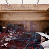 Set de ropa de cama con manta terapéutica rojo The Matrix