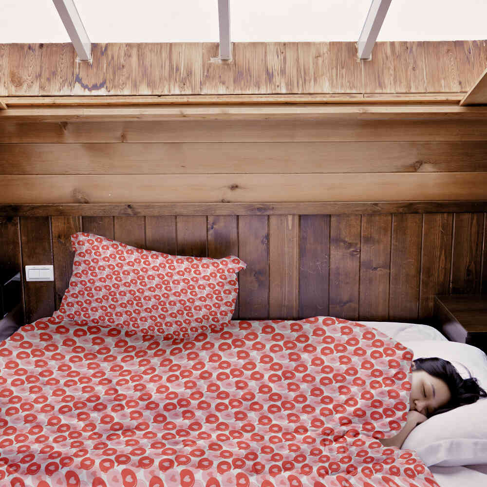 Couverture thérapeutique originale - Housse en coton bulle de dialogue avec cœur