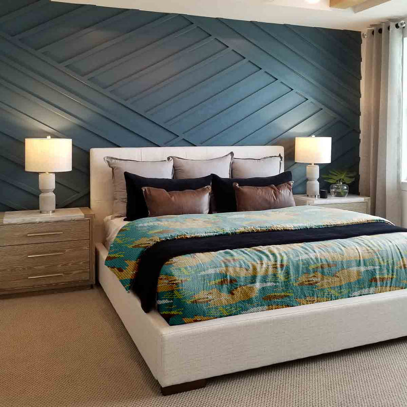 Set di biancheria da letto con coperta terapeutica verde con scoiattolo