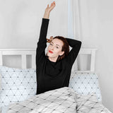 Therapy blanket bedding set, white with triangle pattern.