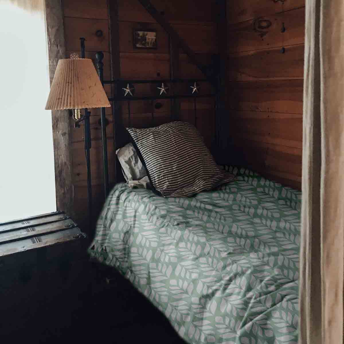 Therapy blankets bedding set green with fir trees