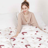 Set de ropa de cama con manta terapéutica y arbusto de bayas