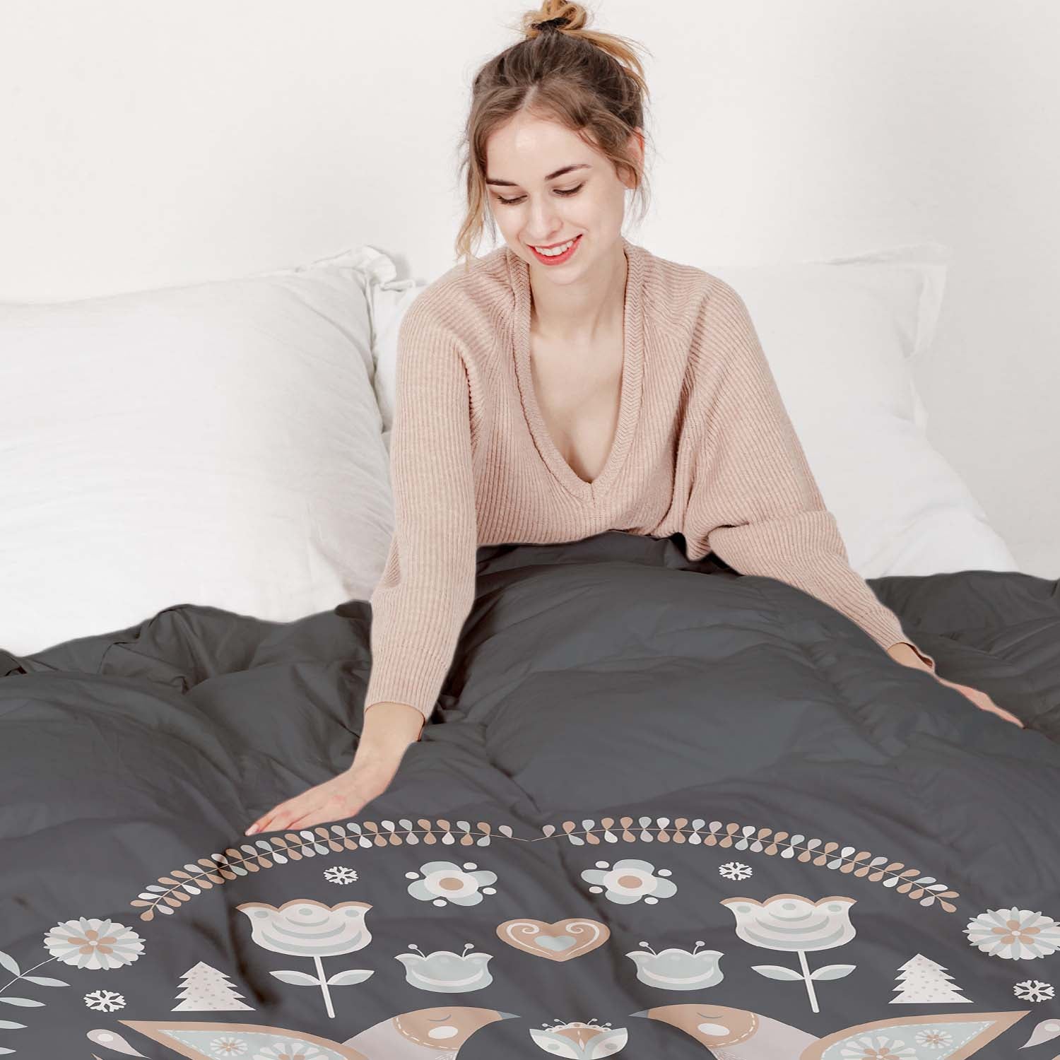 Original therapy blanket - cotton cover Christmas in Moscow