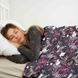 Therapiedekens beddengoedset met paarse bloemenzee