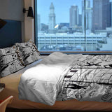 Therapy blanket and bedding set, white with tower.